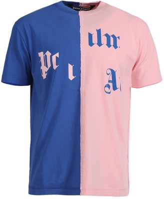 Palm Angels x NBA Broken Logo T-Shirt BLUE PINK - ShopStyle
