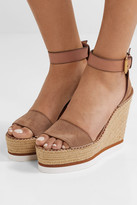 Thumbnail for your product : See by Chloe Suede And Leather Espadrille Wedge Sandals