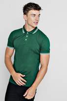 Thumbnail for your product : boohoo Slim Fit Pique Polo With Tipping