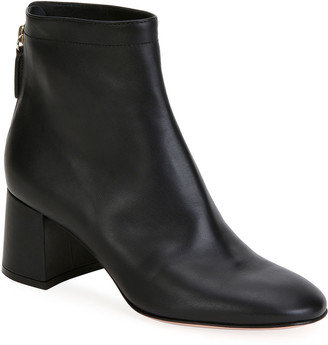 women leather bootie