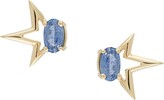 Thumbnail for your product : LE STER 18kt yellow gold sapphire Whaam earrings