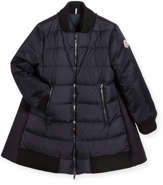Moncler Blois Quilted and Wool-Blend Puffer Jacket, Size 8-14
