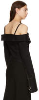 Thumbnail for your product : Marques Almeida Black Denim Off-the-Shoulder Jacket