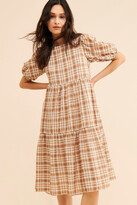 Thumbnail for your product : ENGLISH FACTORY Plaid Midi Dress