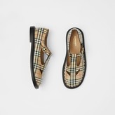 Thumbnail for your product : Burberry Vintage Check Leather T-bar Shoes