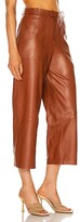 Thumbnail for your product : ZEYNEP ARCAY Culotte Leather Pant in Rust