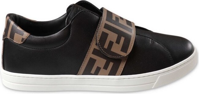Fendi Kids Monogram Strap Sneakers ShopStyle Boys' Shoes