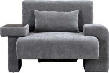 Orren Ellis Oversized Armchair With Asymmetrical Design - 19.5'' Wide Seat Base High Sponge 48'' Chair For Lounges Soft Upholstery 21'' Arm Height