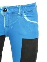 Thumbnail for your product : Color Block Waxed Stretch Denim Jeans