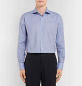 Thumbnail for your product : Canali Light-blue Melange Cotton-poplin Shirt - Blue