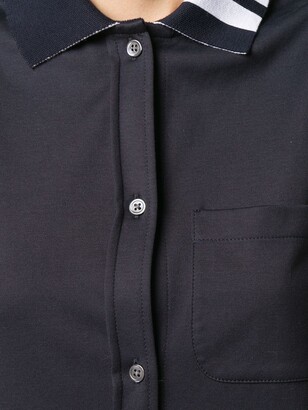 Thom Browne 4-Bar intarsia sleeveless shirt dress