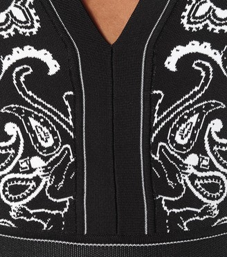 Balmain Paisley jacquard knit minidress
