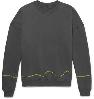 Haider Ackermann Perth Embroidered Loopback Cotton-jersey Sweatshirt