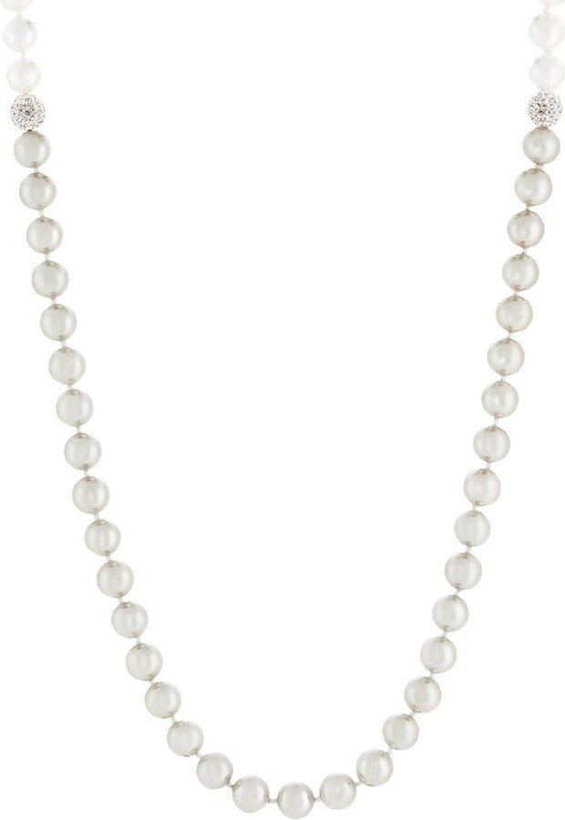 Splendid Pearls Silver 10Mm Pearl Necklace