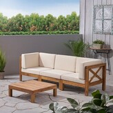 Thumbnail for your product : Highland Dunes Ellison 4 Piece Sofa Seating Group with Cushions