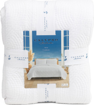 TJMAXX Piped Trim Quilt Set, Cotton/Polyester