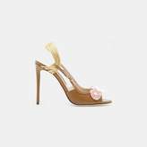 Thumbnail for your product : Zac Posen Clarissa Organza Flower Leather Heeled Slingback