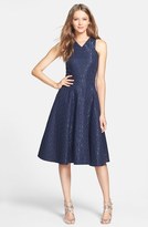 Thumbnail for your product : Cynthia Steffe Cotton Jacquard Fit & Flare Midi Dress