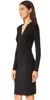 Thumbnail for your product : Norma Kamali V Neck Long Sleeve Shirred Waist Dress