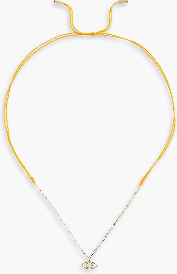 14-Karat Gold And Cord Necklace
