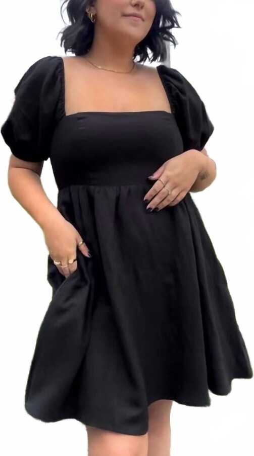Stella Babydoll Dress In Black