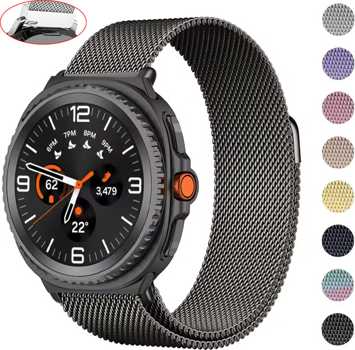 Geekthink Stainless Steel Band for Samsung Galaxy Watch 8 Classic 8 44 40mm Luxury Metal No Gaps Strap for Watch Ultra2 Bracelet Watchband