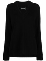Thumbnail for your product : Zadig & Voltaire Valmy Reve D'amour knitted V-neck jumper