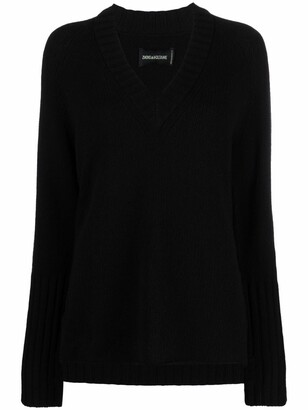 Zadig & Voltaire Valmy Reve D'amour knitted V-neck jumper