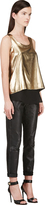 Thumbnail for your product : Altuzarra Gold Lame Layered Tank Top
