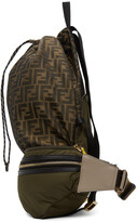 Thumbnail for your product : Fendi Khaki and Gold 'Forever Fendi' Convertible Backpack