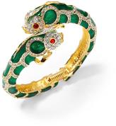 Thumbnail for your product : Kenneth Jay Lane Gold With Green Enamel and Crystals Koi Fish Bracelet