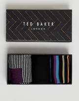 Thumbnail for your product : Ted Baker Socks Gift Set 3 Pack with Stripe