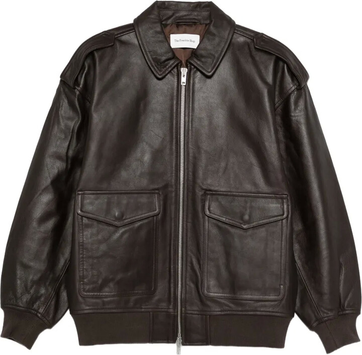 The Frankie Shop Zip-Fastening Leather Jacket