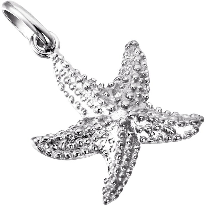 18mm x 14mm Mia Diamonds 925 Sterling Silver Solid Filigree Starfish Charm
