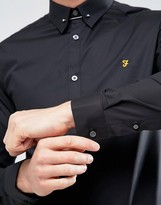 Thumbnail for your product : Farah Slim Smart Shirt With Collar Bar