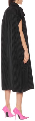 Balenciaga Striped cotton-poplin shirt dress