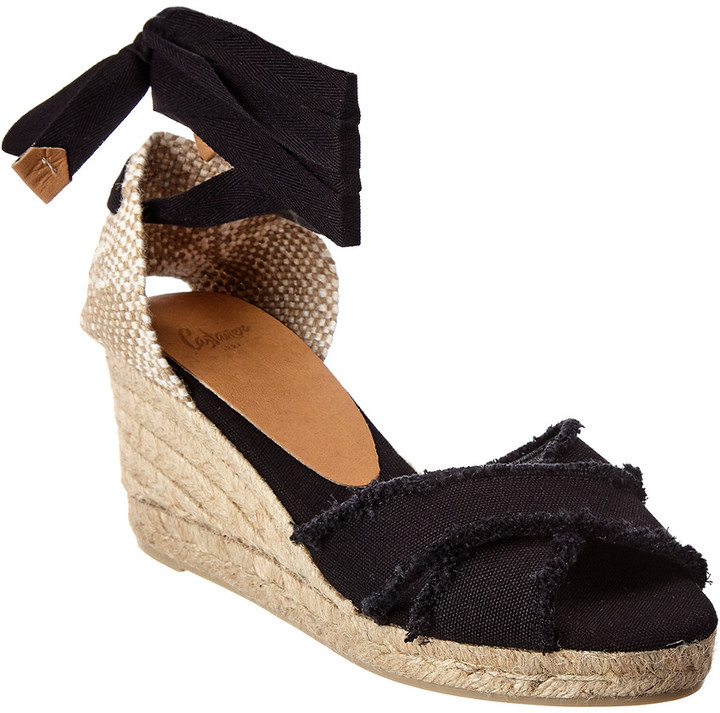 wedges that tie around ankle