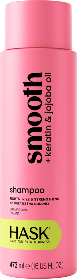 Hask Smooth + Keratin & Jojoba Oil Shampoo, 16 fl oz
