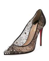 Christian Louboutin Decollete 554 Spiked Lace Red Sole Pump