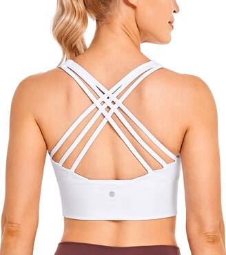 MELYUM Backless Sports Bras for Women Padded Workout Crop Top Push Up Square  Neck Tank Built in Bra Medium Impact Yoga at  Women's Clothing store