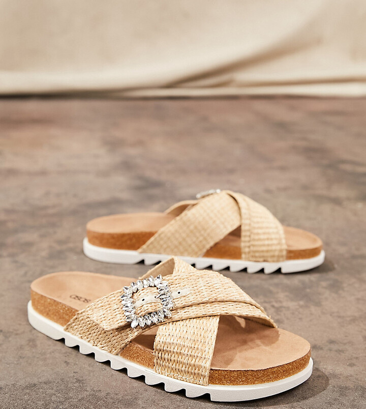 Womens Wide Fit Flat Sandals | ShopStyle CA