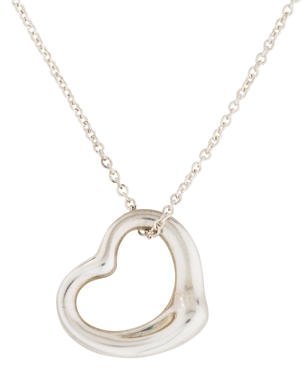 Tiffany & Co. Open Heart Pendant Necklace