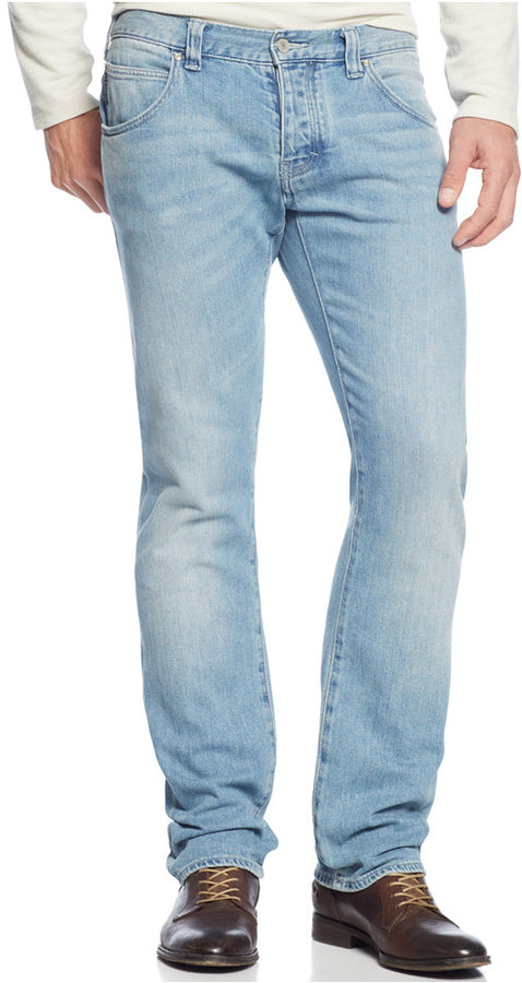 Armani Jeans J08 Slim Fit Light-Wash Jeans - ShopStyle Clothes and Shoes