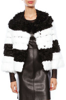 Thumbnail for your product : Jocelyn Striped Fur Jacket
