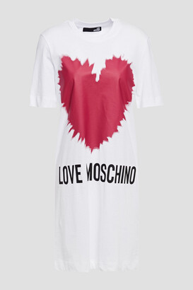 Love Moschino Printed Cotton-jersey Mini Dress
