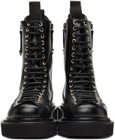 Thumbnail for your product : Toga Virilis Black Leather Lace-Up Boots