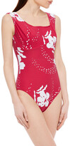 Thumbnail for your product : Maison Lejaby Tropical printed stretch-piqué swimsuit