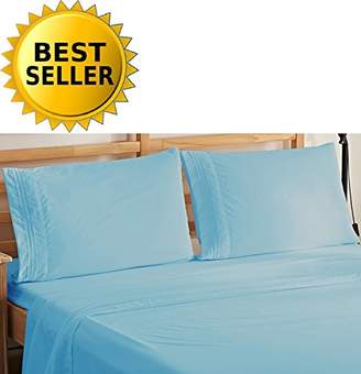 Elegant Comfort Bedding Luxury 4-Piece Bed Sheet Set 1500 Thread Count Egyptian Quality Wrinkle Free HypoAllergenic with Deep Pockets , Queen, Aqua