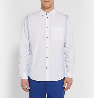 Marc by Marc Jacobs Contrast-Panelled Button-Down Collar Cotton Oxford Shirt