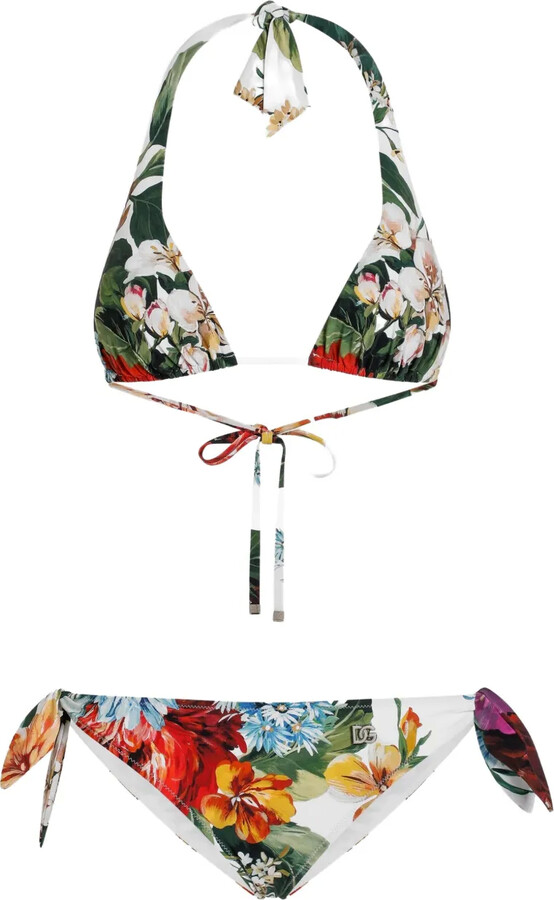 Dolce & Gabbana Floral-Print Bikini Set